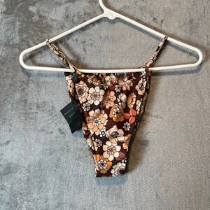 Skatie Women’s Swim Bottoms Byron Print‎ 70s Floral Print Size Large New